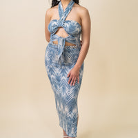 Ashlee Aztec Halter Midi Dress