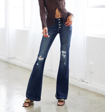 Stella Mid Rise Flare Jeans