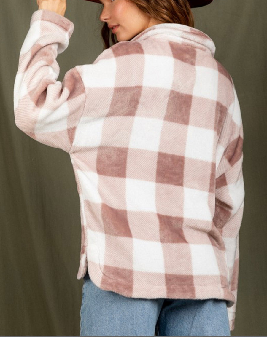 Julia Plaid Fleece Shacket