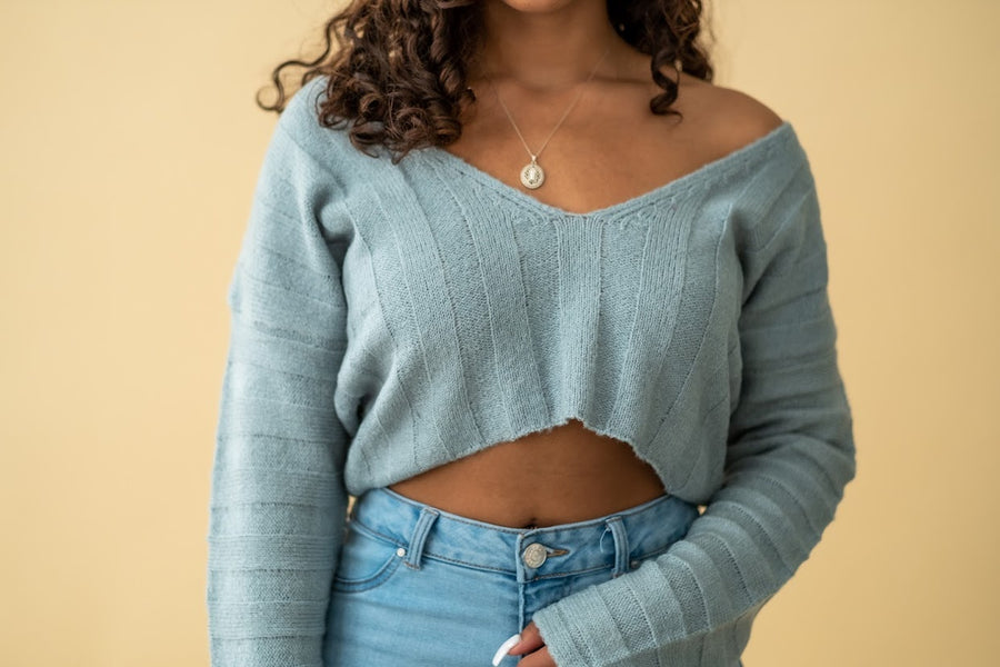 Jade Knit Cropped Sweater